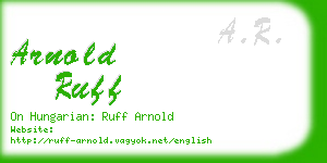 arnold ruff business card